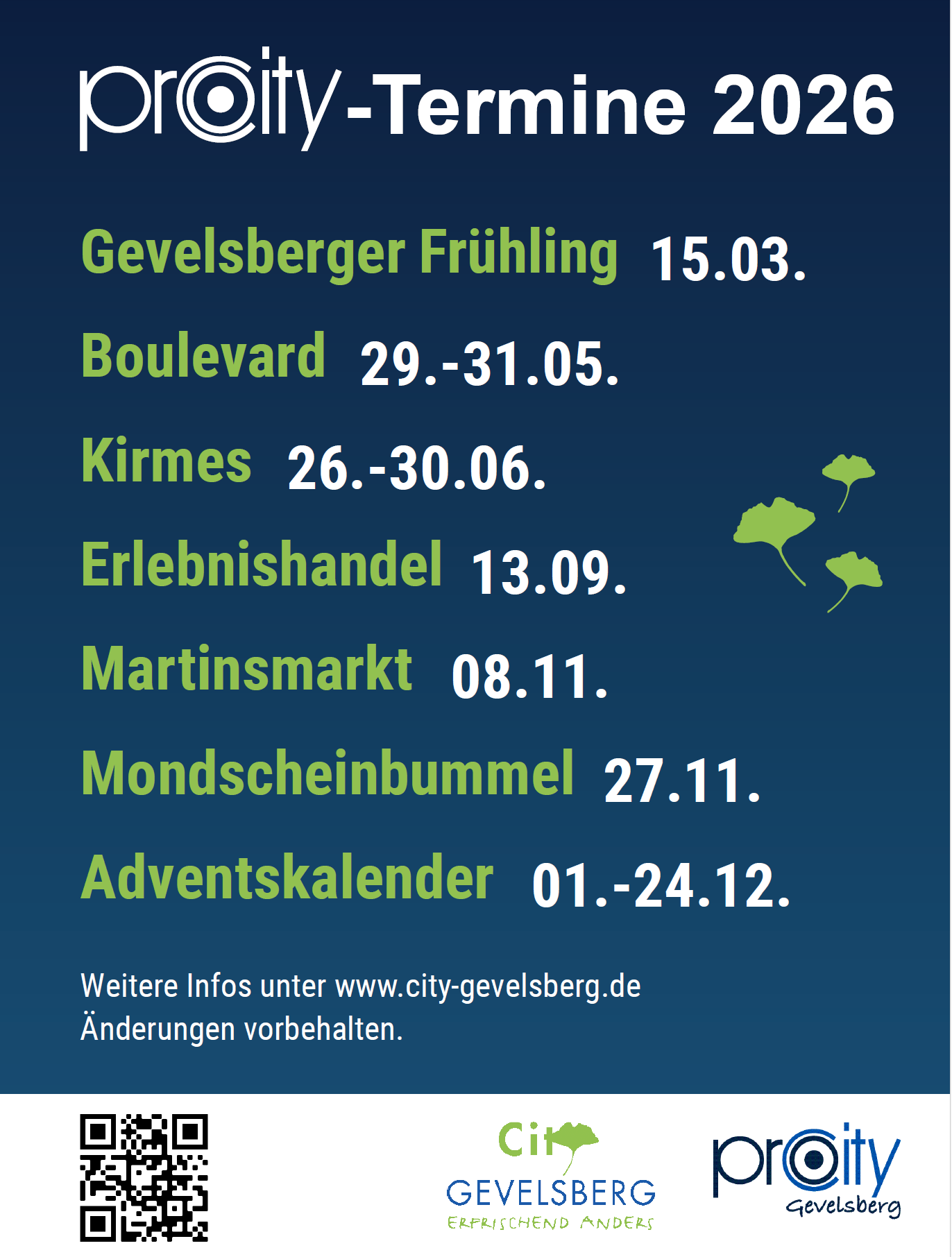 Terminübersicht wie Einkaufstasche zum posten